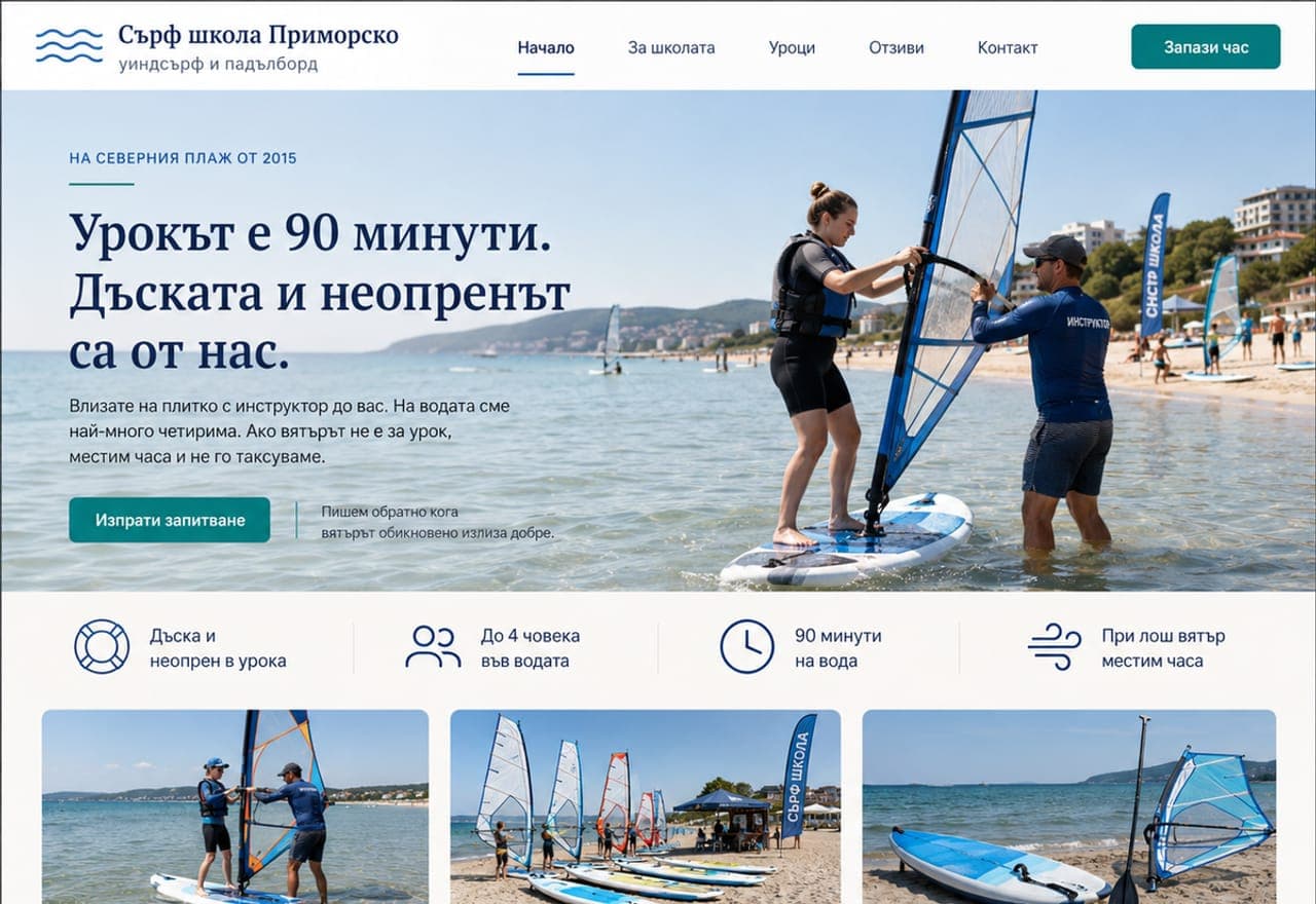 Сърф школа „Приморско“ - уиндсърф и падълборд